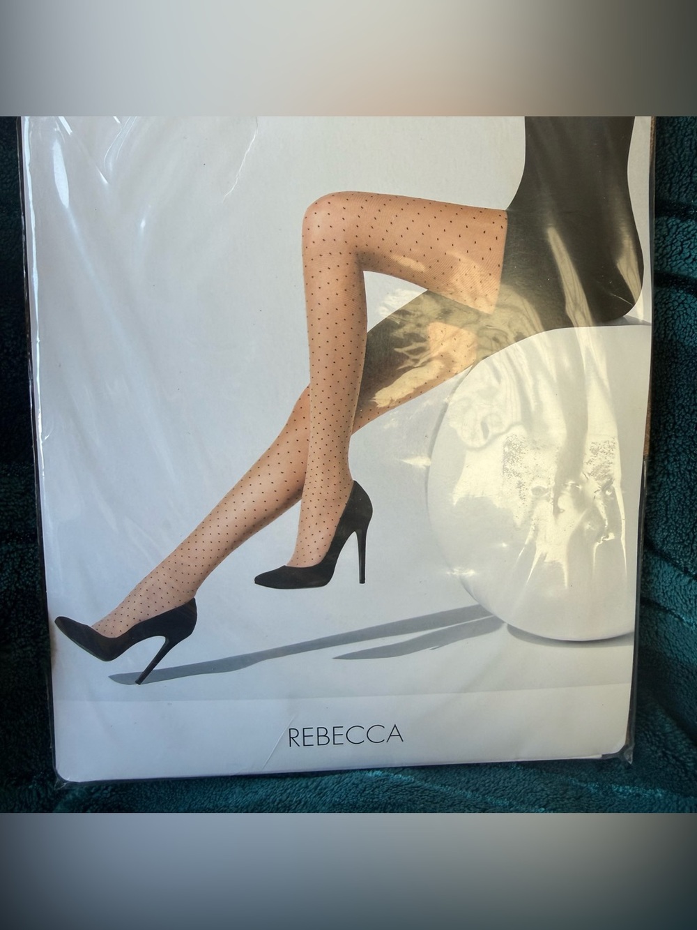 NWT Wolford Rebecca Polka Dot tights sahara / black size M - Picture 4 of 8
